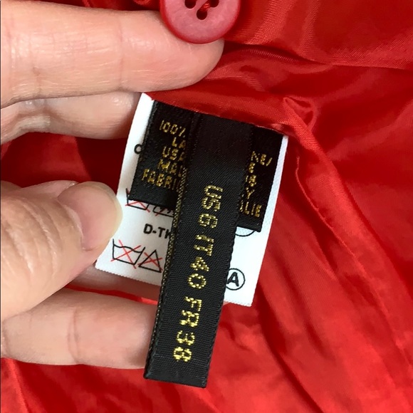 Donna Karen | Red long blazer jacket - Picture 13 of 16